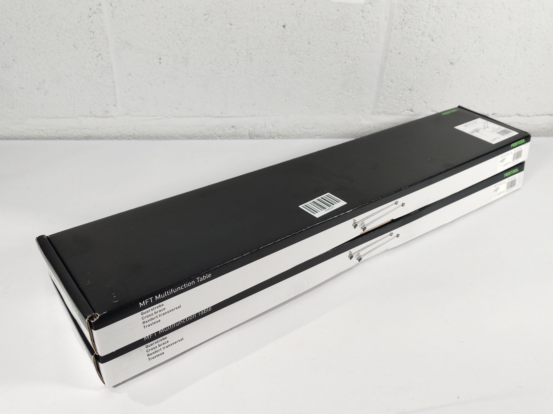 Two as new Festool cross brace MFT/3-QT | 2x (REF: 495502, EAN: 4014549099025).