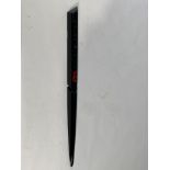 A gloss black left hand side strake assembly kit for a 2025 Aston Martin Vanquish Super GT V12.