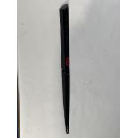 A gloss black left hand side strake assembly kit for a 2025 Aston Martin Vanquish Super GT V12.