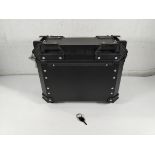 An as new Motorcycle Aluminium Side Case, Left Side, 30L, Black (A561347).