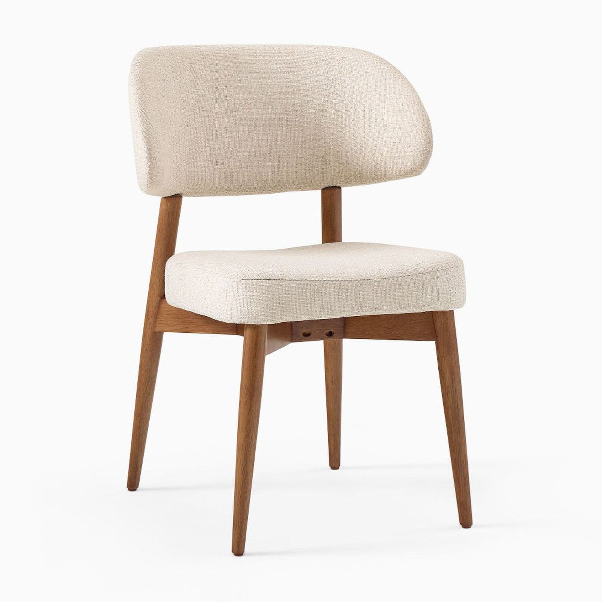 An as new boxed Hyde dining chair - deco weave, sand and cool walnut (3637272) (stock image).