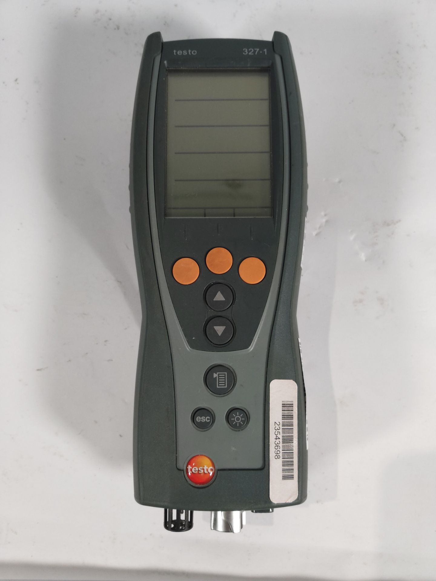A pre-owned Testo flue gas analyser 327-1 (unit only).