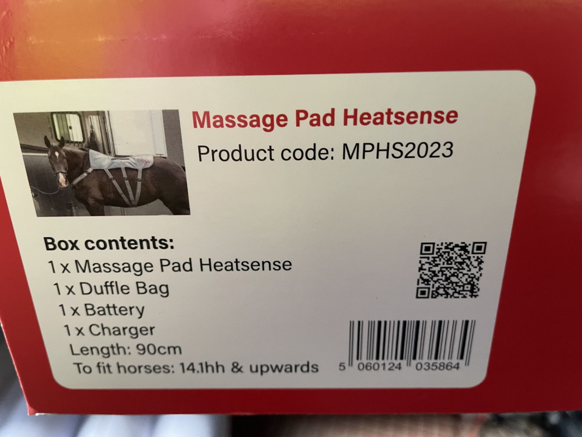 A boxed as new Equilibrium Heatsense Massage back pad, standard (90cm). - Image 2 of 2