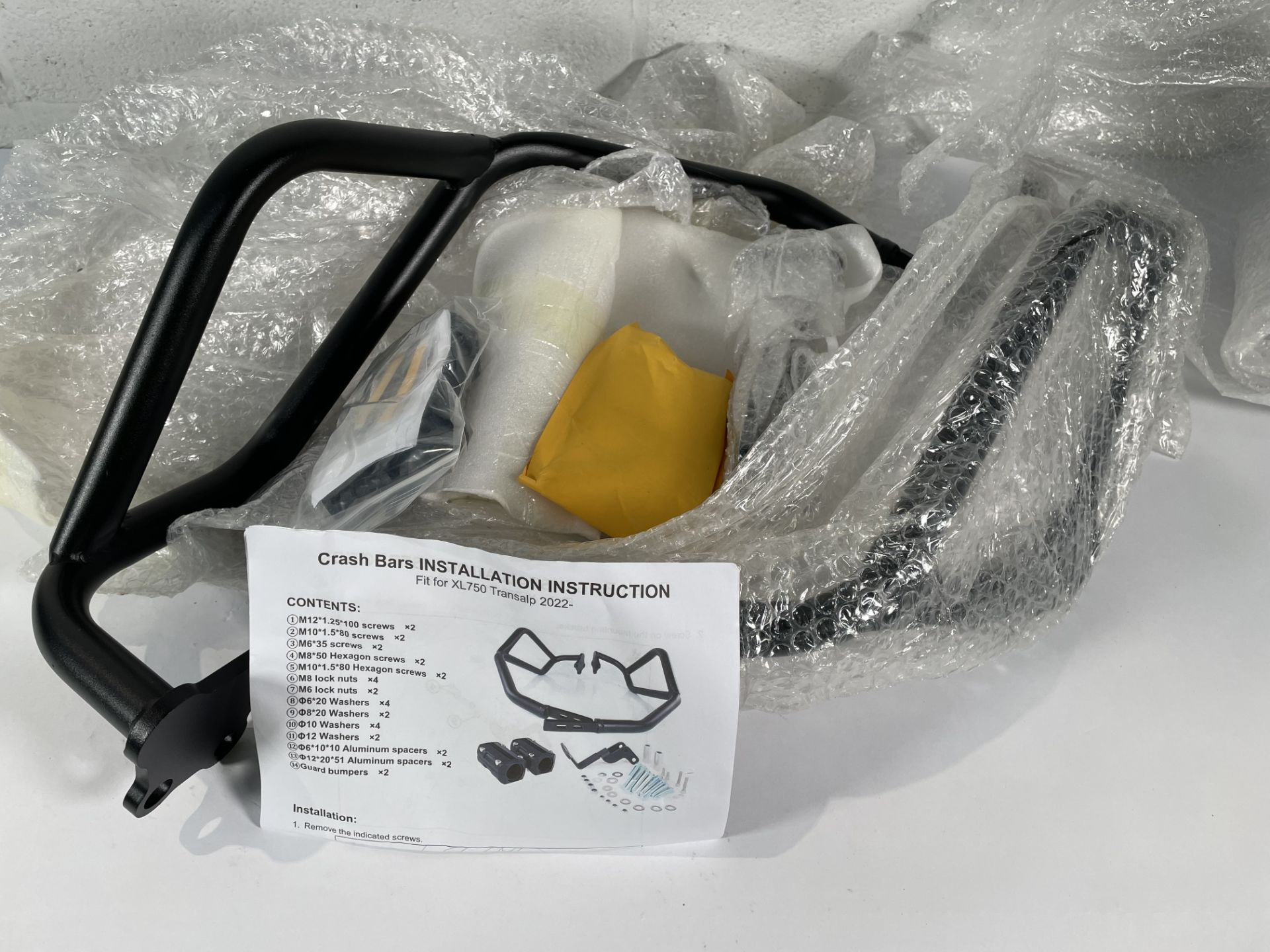 An A668111 upper crash bar kit compatible with Honda Transalp XL 750.