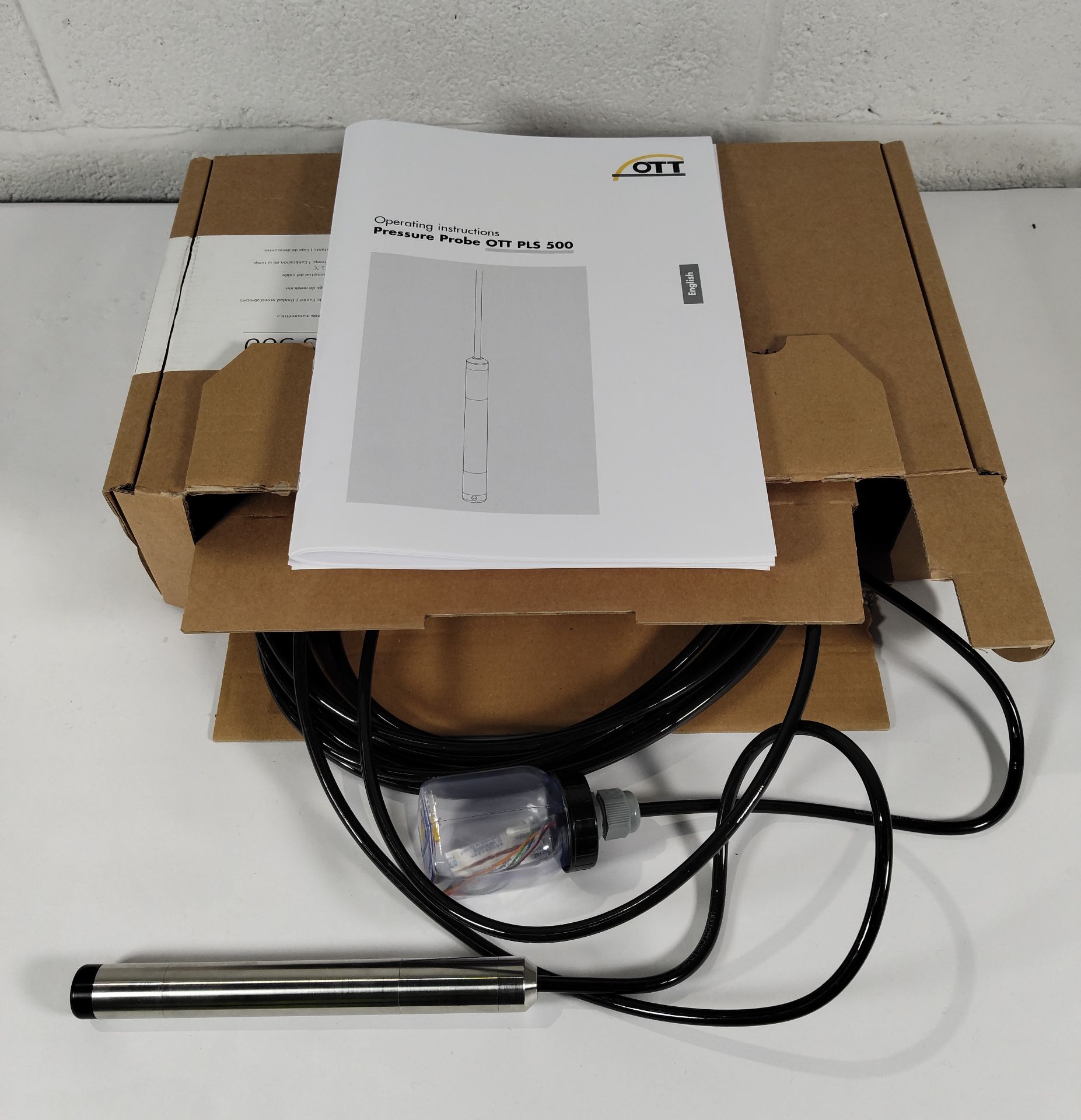 A HydroMet OTT PLS 500 pressure probe with cable, measuring range 0-10m, cable length 10m, box opene - Image 2 of 3