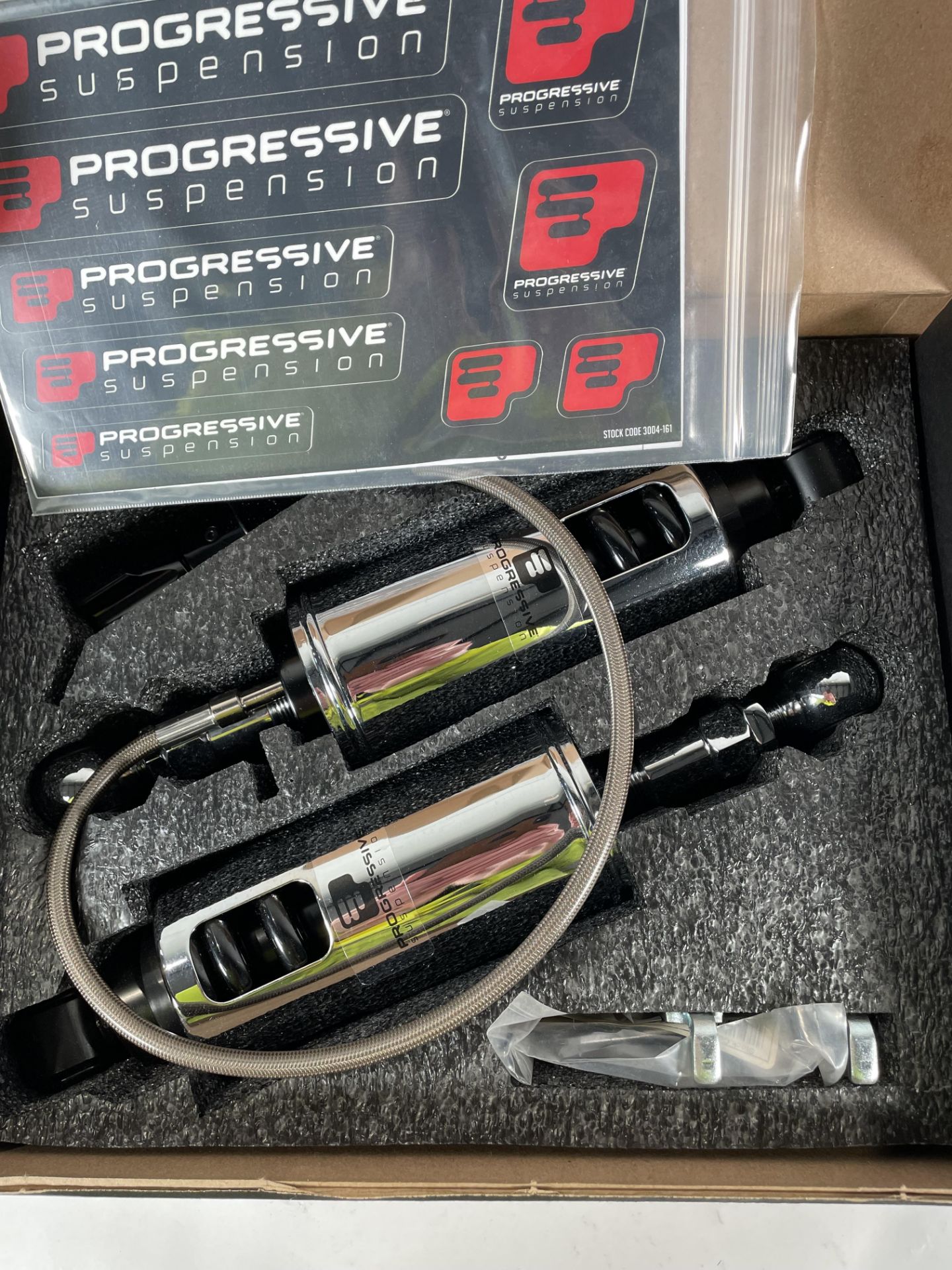 As new Progressive Suspension 422 Series heavy duty shocks with RAP in chrome finish for 1989-1999 s