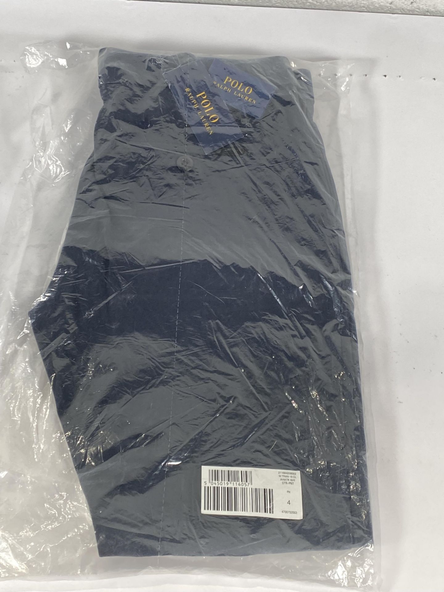 A pair of Ralph Lauren Aviator navy trousers (Size 4).