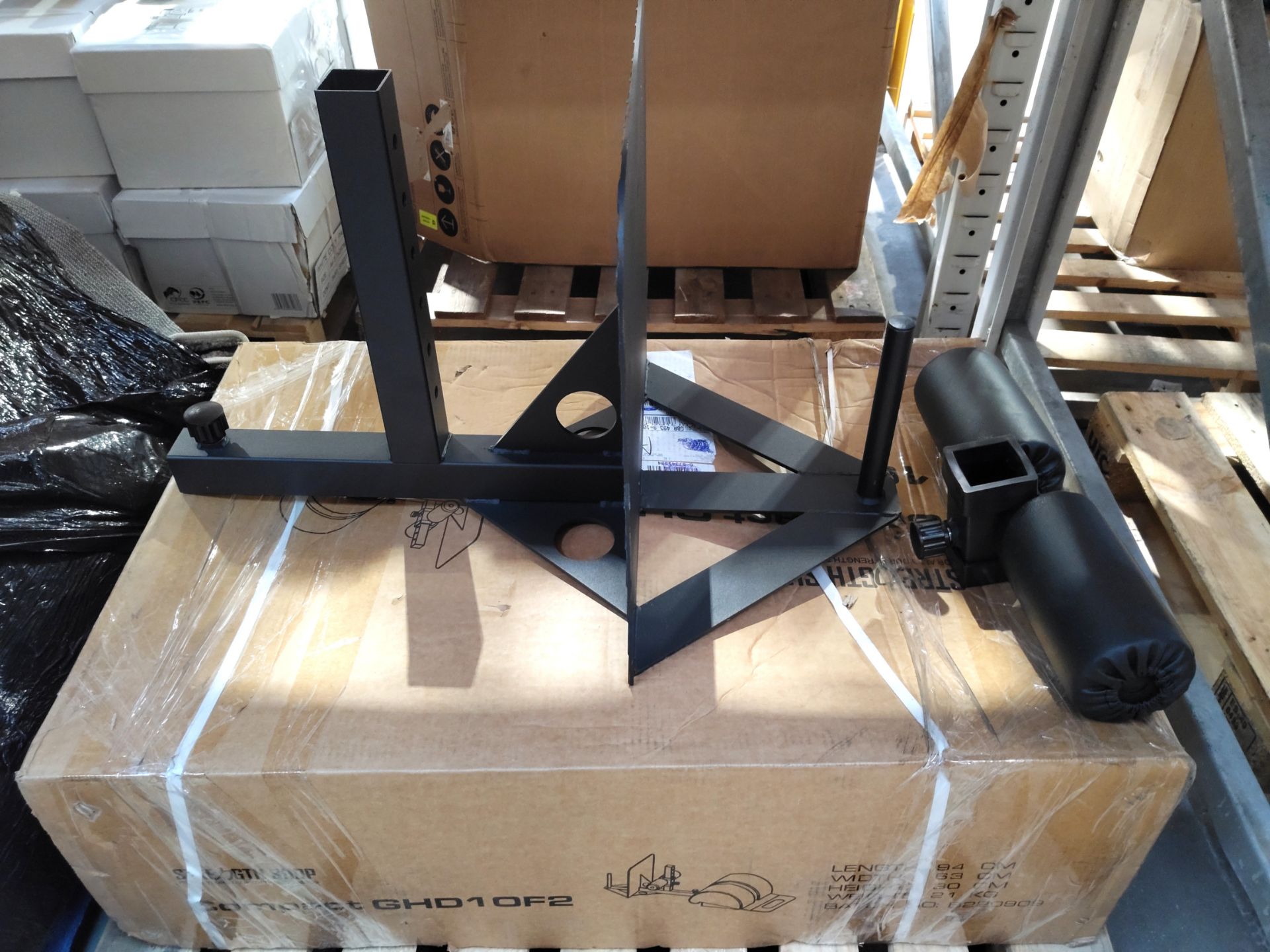 A Strength Shop GHD - Glute Ham Developer - Compact Model, (L) 94cm x (W) 63cm x (H) 30cm, partially