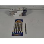 Approximately 45 packs x 5 of as new Irwin 580-4 wood cutting blades T234X 10504228.