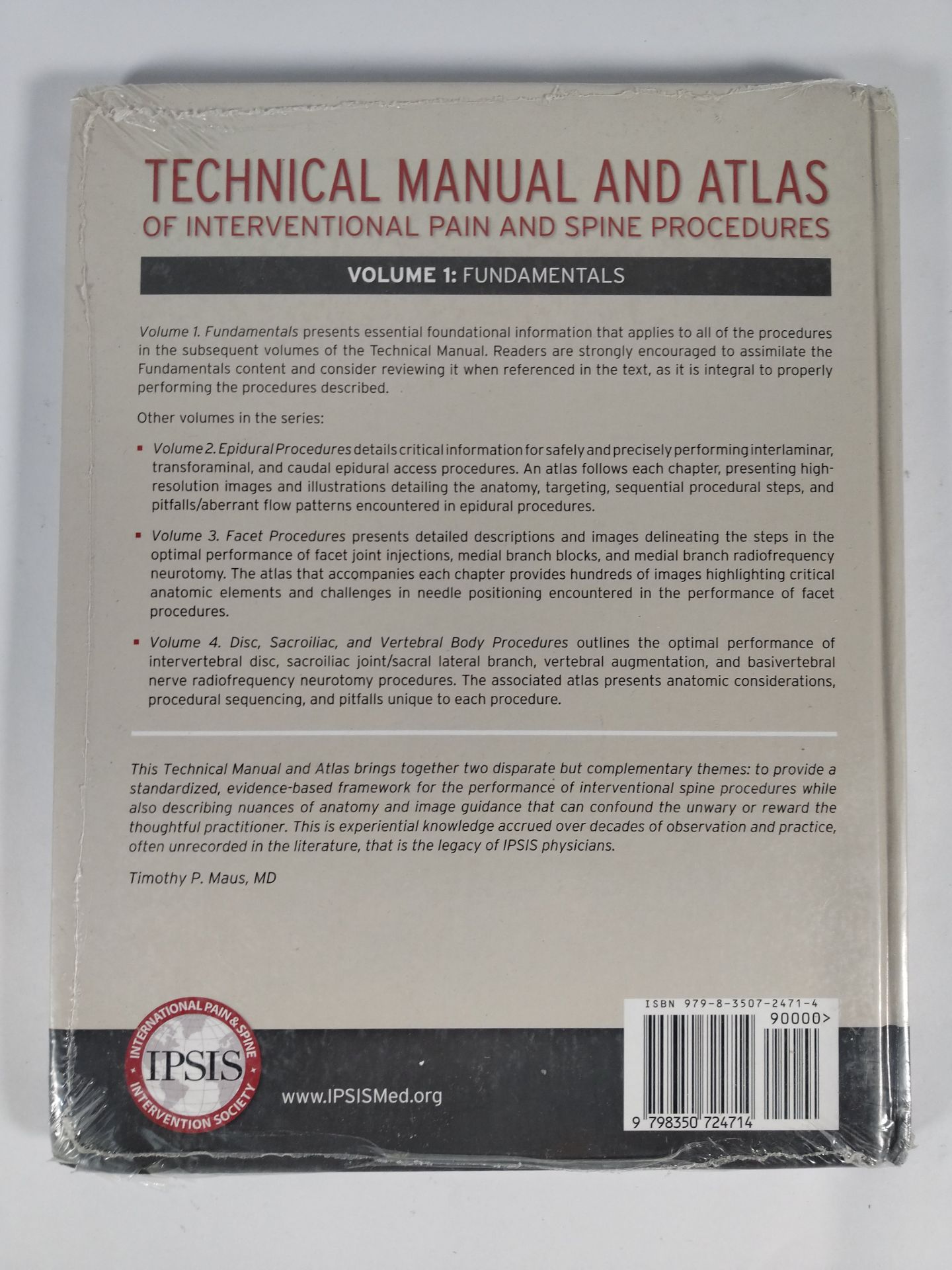 Volumes 1-4 IPSIS Technical Manual and Atlas of Interventional Pain and Spine Procedures (Hardcover) - Image 3 of 9