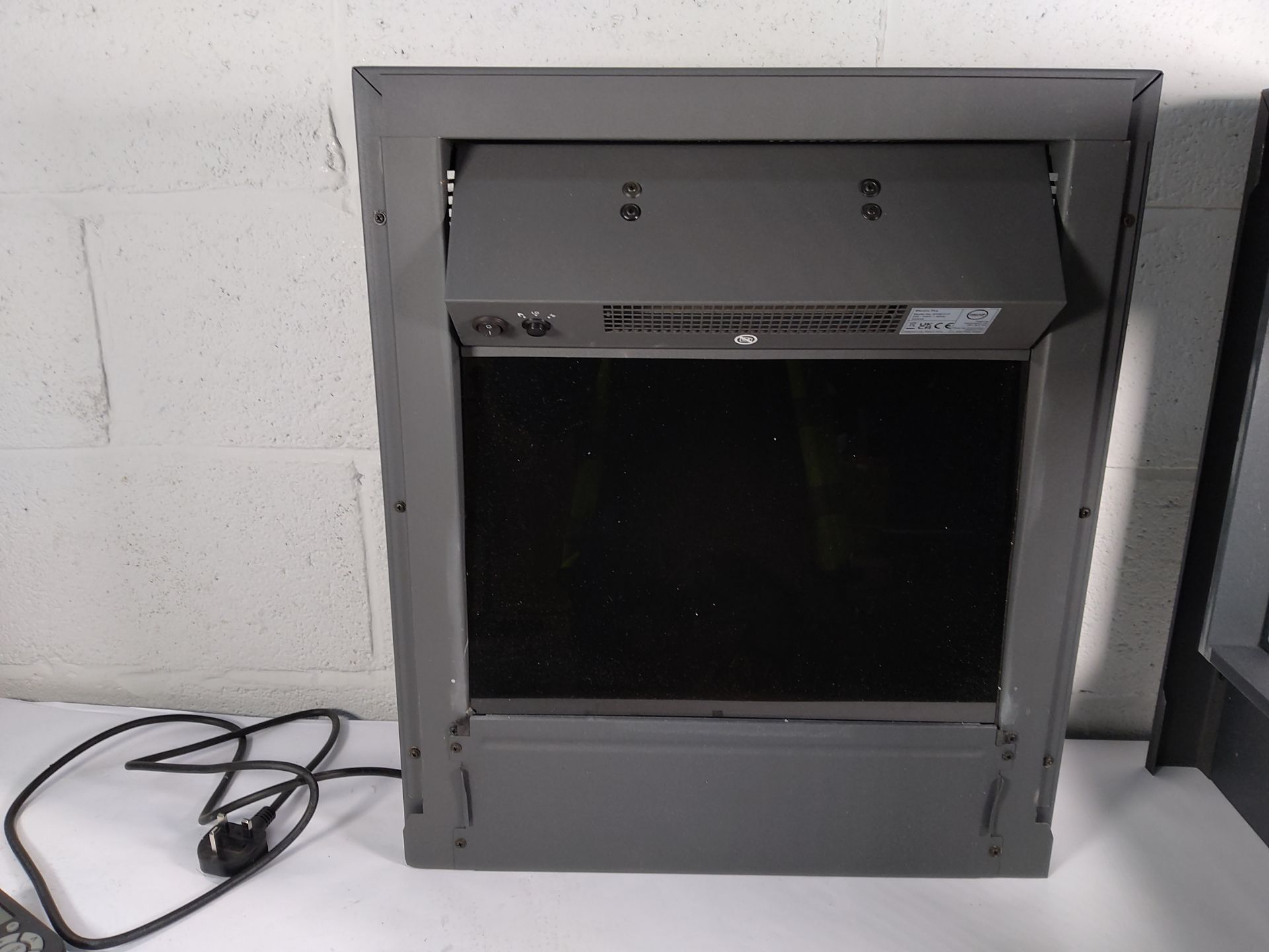 Pre-owned Adam 2kW Oslo Inset Stove with remote control. Some light marks. - Image 2 of 6