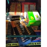 A quantity of assorted batteries to include Duracell, Kirkland (one crate).