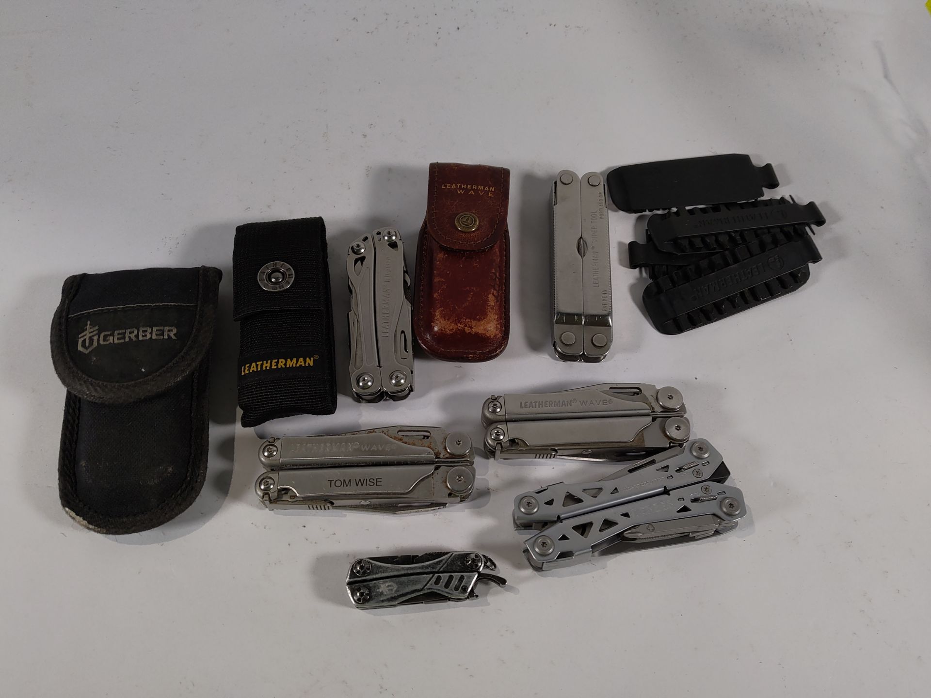 Nine pre-owned multitools to include Leatherman Wingman, Gerber Suspension NXT (over18s only).