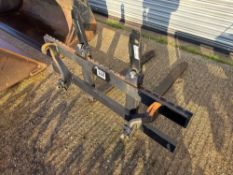 Original Implements pallet tines with Euro 8 attachments Please Note: This lot is available for view