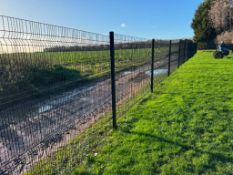 15No 3m long x 1.97m tall Zebex fencing panels and associated posts NB: Please note this will be ava