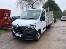 2021 Renault Master ML35 Business DCI van with aluminium beaver tail body and ramp. Reg No: EK71 JYR