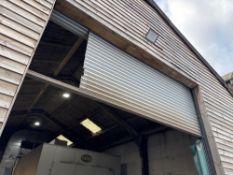 2020 3.7m x 4.2m roller shutter door with 1.6m personnel door