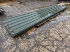 c.40No corrugated roof sheets, box profile, 6m long