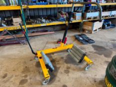 Gotla Redskap wheel changing trolley Please Note: This lot is available for viewing and collection a