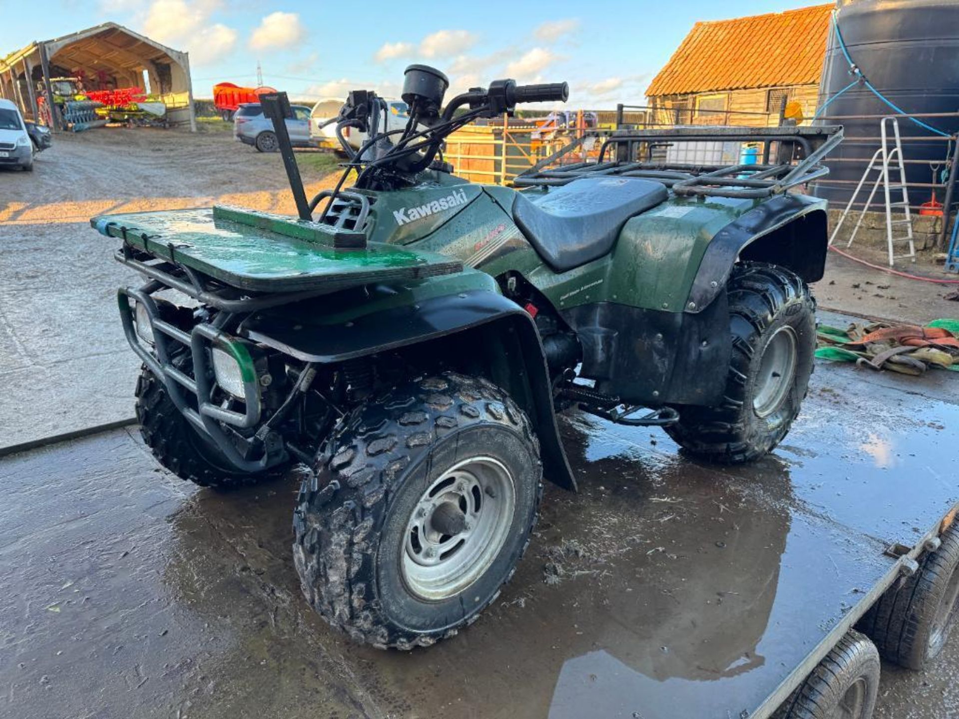 2006 Kawasaki KLF300 2wd quad bike with tow bar on 22x9.00-10 front and 24x11.00-10 rear wheels and - Image 3 of 9