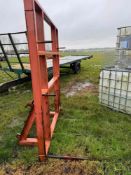 Bale spike suited to 3 bales with JCB Q-fit brackets. Please Note: This lot is available for viewing