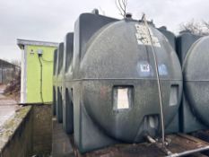 2,500l plastic diesel tank, single skin