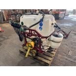Team 6m linkage mounted sprayer with 300l tank, induction hopper and clean water tank. Serial No: 01