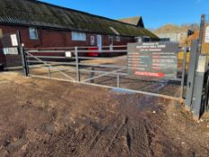 Pair 2018 3m EstateGuard electric gates, 6m overall width