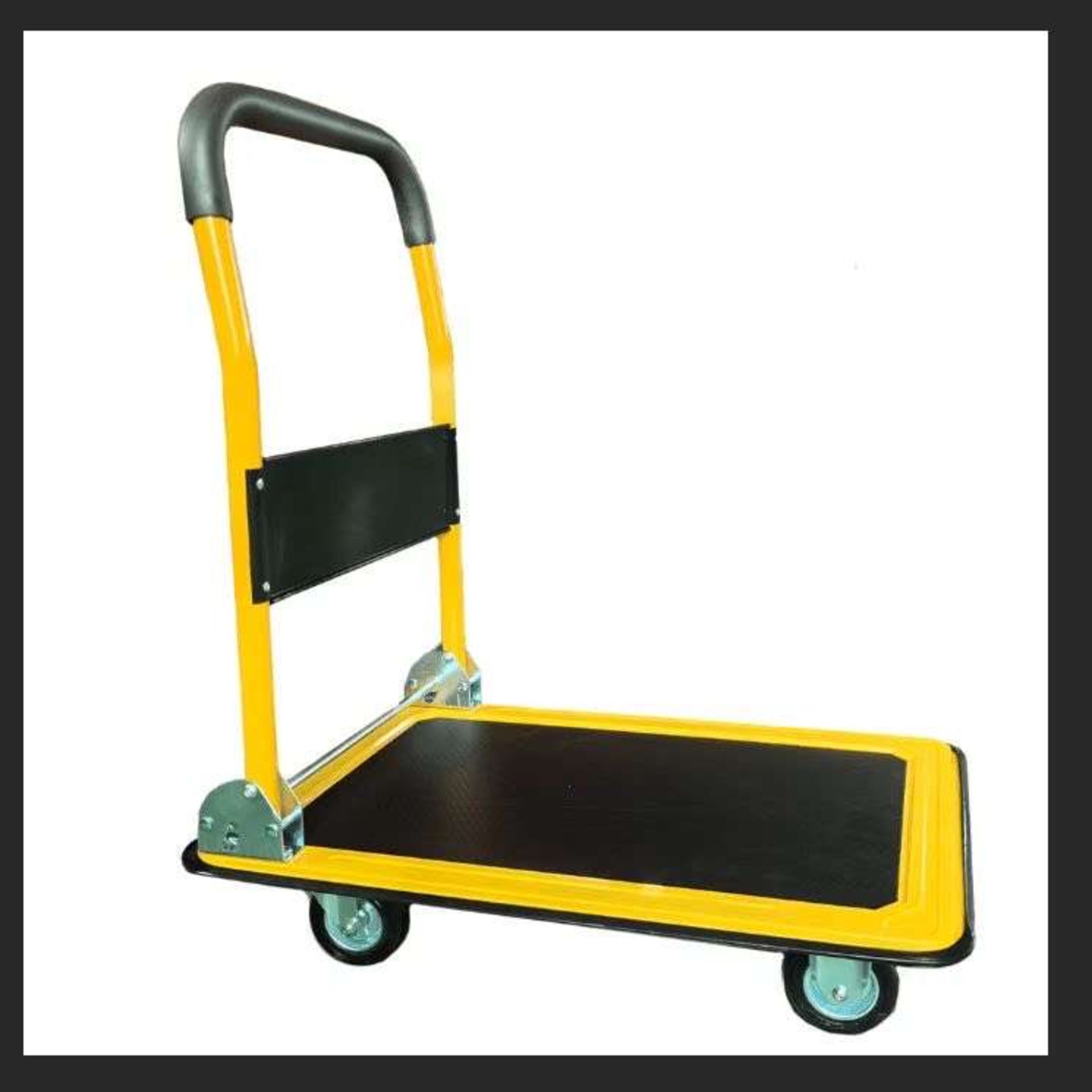 NEW BOX YELLOW PLATFORM TROLLEY