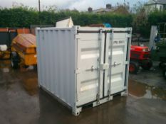 6ft ONCE SHIPPED, SHIPPING CONTAINER c/w LOCK BOX