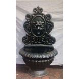 4FT TALL ORNATE CAST IRON WALL FOUNTAIN