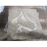 HORSES HEAD IN NATURAL STONE