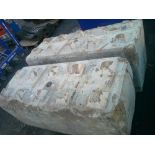 PAIR RELAIMED CONCRETE LEGO BLOCKS