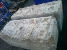 PAIR RELAIMED CONCRETE LEGO BLOCKS