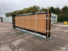 20ft TEAK COLOURED ELECTRIC REMOTE CONTROL SLIDING GATE c/w SENSORS & 2 FOBS