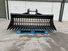 NEW RAKE RIDDLE BUCKET TO SUIT 14T MACHINE WITH 65MM PINS