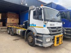 2012 12 REG MERCEDES AXOR 2629 6X4 HOOK LOADER C/W MULTILIFT ROLL ON / OFF EQUIPMENT (SOLD OFF...