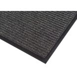 2 X NEW 1.2M X 1.5M HEAVY DUTY INDUSTRIAL RIBBED ENTRANCE MAT IN GREY