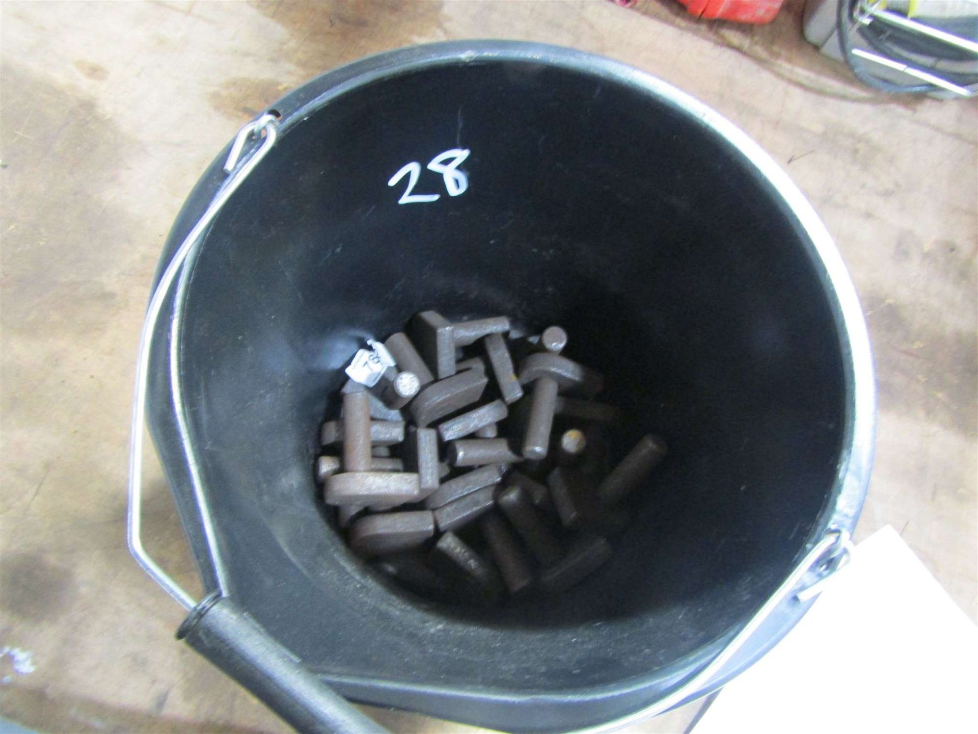 BUCKET OF WELD ON HOOKS