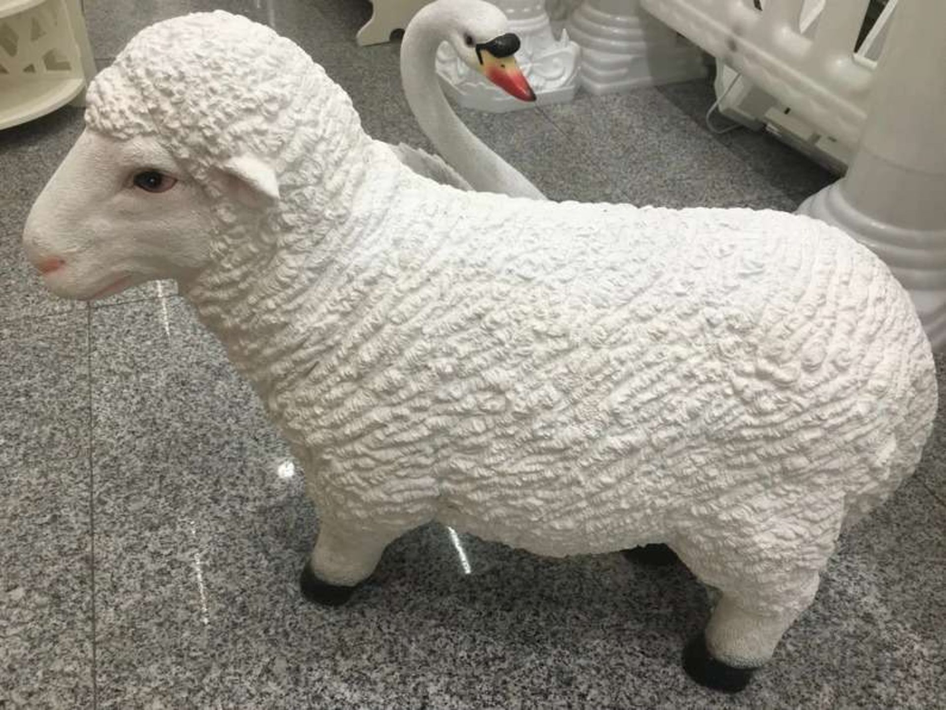 NEW RESIN LAMB FIGURE