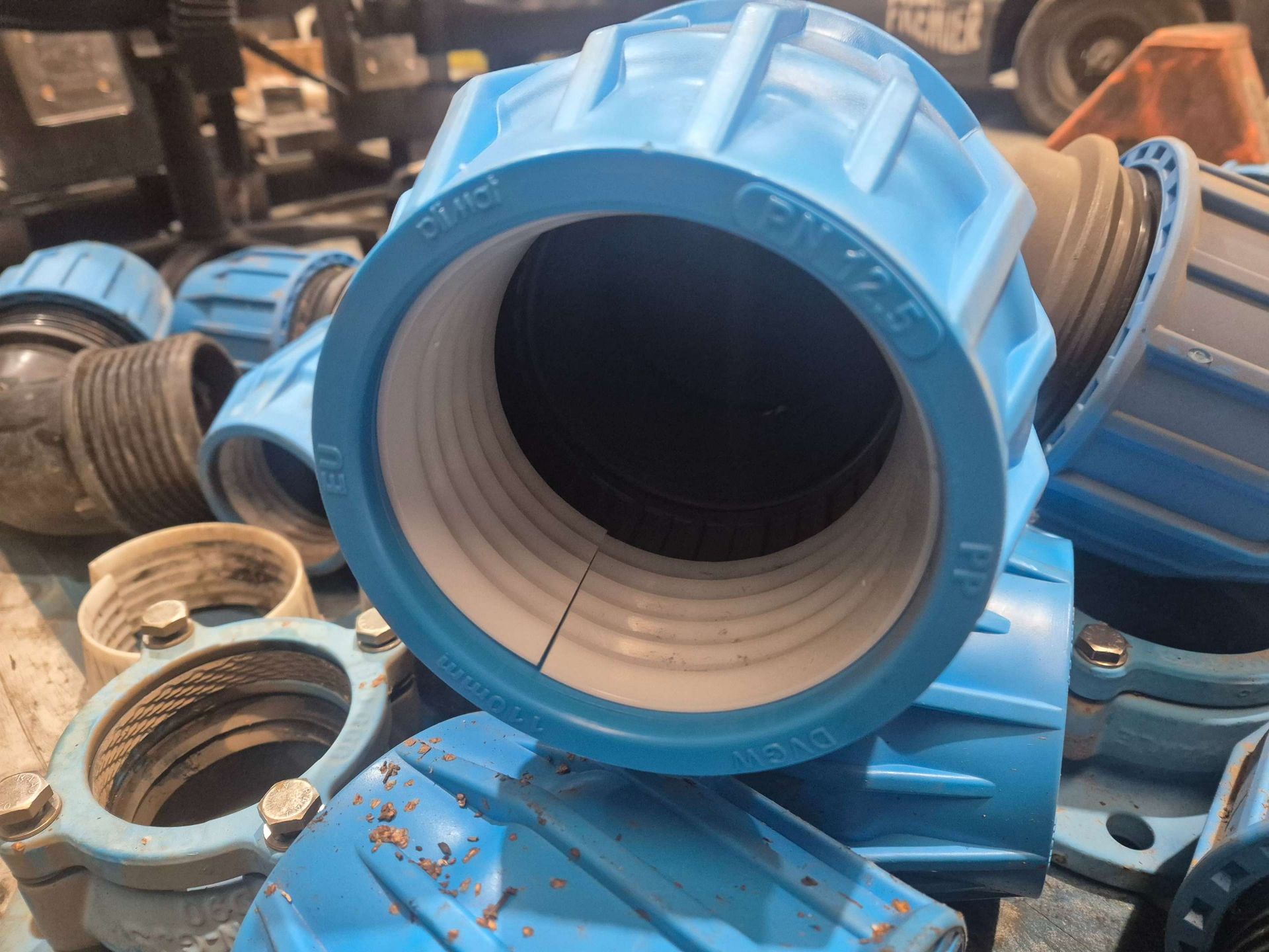 PALLET OF 110MM & 90MM PLASSON COMPRESSION ELBOW FITTINGS PN 16 RATING (SOLD OF SITE PADIHAM) - Image 2 of 3