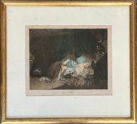 A 19th century engraving after Regnault, 'La Nuit', the plate 23x27.5cm