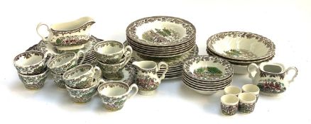 A Myott 'Country Life' part dinner service, approx. 52 pieces, comprising serving plates, soup