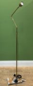A smart contemporary brushed brass articulated reading light, with GU10 LED bulb, height to