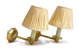 Interior design interest: a pair of Vaughan Designs brass octagonal wall lights, 18cm deep excluding