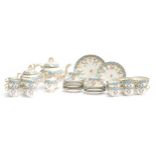 A 19th century Minton pale blue and white tea set, 38 pieces, comprising teapot, teacups, saucers,