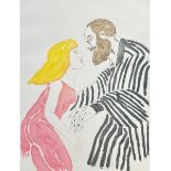 Dame Elisabeth Frink RA (1930-1993), 'Anthony and Cleopatra' 1982, etching and aquatint, signed in