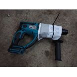 1 x Makita 18v cordless hammer drill, model No: DHR202, tested working, body only, no battery or