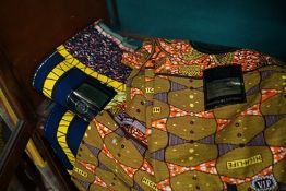 3 x 6 yards of VIP Gold wax print ethnic pattern material - new (C11D)