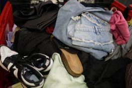 A magnum of second-hand clothing, contains coats, jeans, trainers, shoes, brands include Nike, Zara,